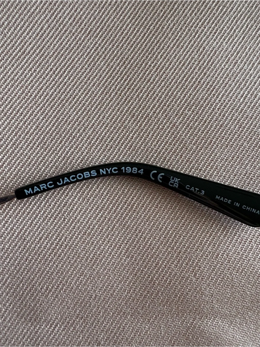 Marc Jacobs Black Sunglasses with Silver Accents- unisex